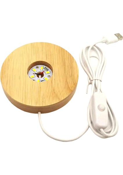 LED Lambası Tabanı, Ahşap Işıklar USB Destekli 3D 100 Mm1 C 10 Cm Işık Için Taban Standı (Yurt Dışından)