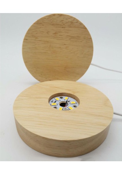 LED Lambası Tabanı, Ahşap Işıklar USB Destekli 3D 100 Mm1 C 10 Cm Işık Için Taban Standı (Yurt Dışından)