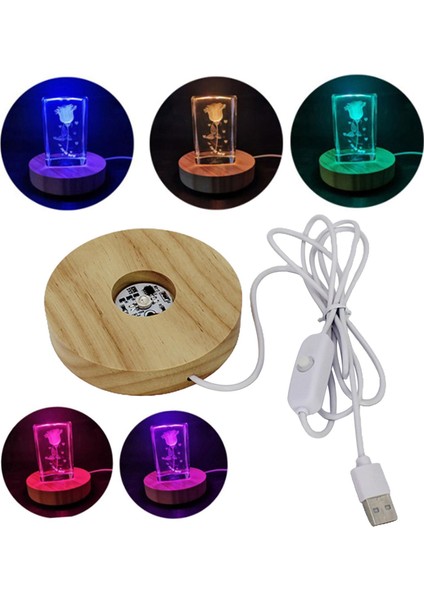 LED Işışhir Tabanı Ahşap Işıklı Taban Standı Yuvarlak Lambası Tabanı C 10 Cm (Yurt Dışından) modelleri