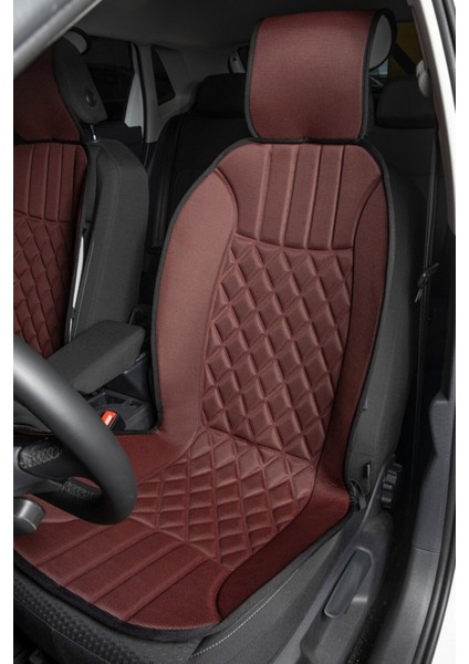 Fresh Start Mitsubishi Outlander Uyumlu Oto Koltuk Minderi Elegance Model Ön 2'li Set Bordo Siyah Fs