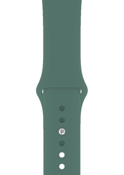 Watch 2 3 4 5 6 7 8 9 Se 38 40 41MM Uyumlu Spor Silikon Kordon Çam Yeşil Kayış