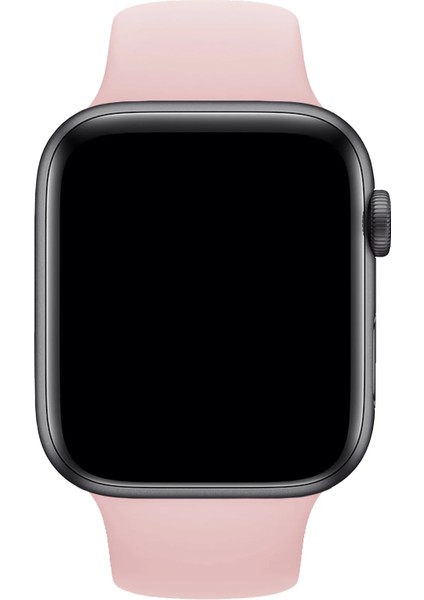 Watch 2 3 4 5 6 7 8 9 Se 38 40 41MM Uyumlu Spor Silikon Kordon Kum Pembe