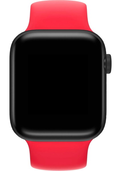 Watch 2 3 4 5 6 7 8 9 Se 42 44 45 49MM Uyumlu Solo Loop Silikon Kordon Kırmızı Small Beden modelleri
