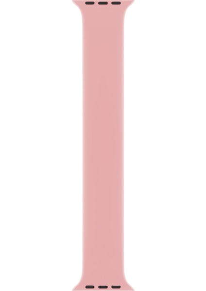 Watch 2 3 4 5 6 7 8 9 Se 42 44 45 49MM Uyumlu Solo Loop Silikon Kordon Pembe Small Beden