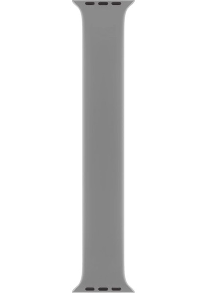 Watch 2 3 4 5 6 7 8 9 Se 42 44 45 49MM Uyumlu Solo Loop Silikon Kordon Gri Small Beden