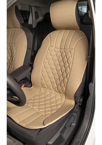 Fresh Start Peugeot 407 Uyumlu Oto Koltuk Minderi Elegance Model Ön 2'li Set Bej Fs