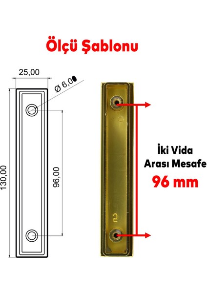 Mobilya Çekmece Dolap Kapak Kulpu Plastik Gold Altın Kulp 96 mm indirimleri
