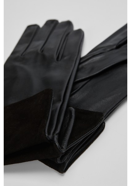 Kadın Siyah Deri Eldiven 525 301 SK23/24 modelleri