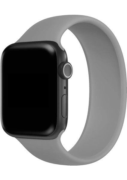 Watch 2 3 4 5 6 7 8 9 Se 42 44 45 49MM Uyumlu Solo Loop Silikon Kordon Gri Large Beden fiyatları