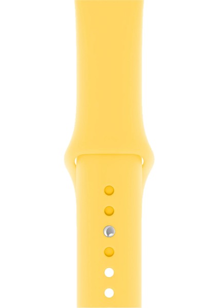 Watch 2 3 4 5 6 7 8 9 Se 42 44 45 49MM Uyumlu Spor Silikon Kordon Pastel Sarı