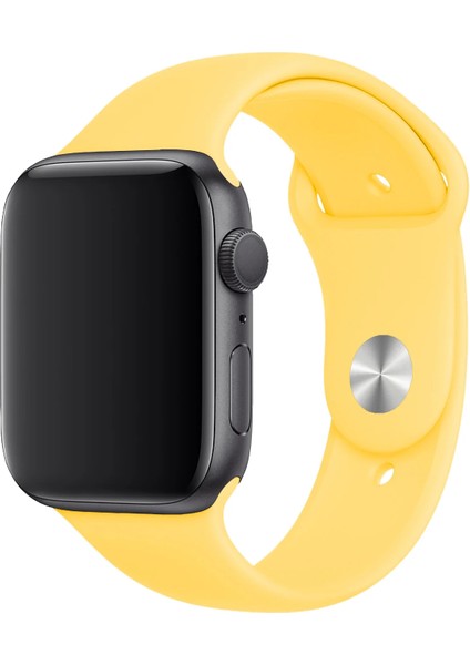 Watch 2 3 4 5 6 7 8 9 Se 42 44 45 49MM Uyumlu Spor Silikon Kordon Pastel Sarı fiyatları