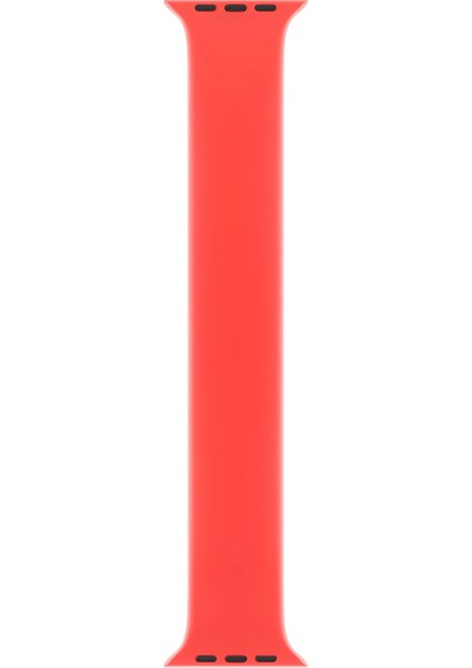 Watch 2 3 4 5 6 7 8 9 Se 42 44 45 49MM Uyumlu Solo Loop Silikon Kordon Turuncu Medium Beden