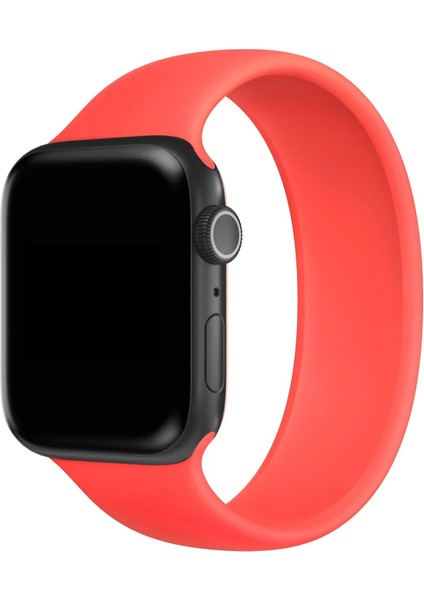 Watch 2 3 4 5 6 7 8 9 Se 42 44 45 49MM Uyumlu Solo Loop Silikon Kordon Turuncu Medium Beden fiyatları