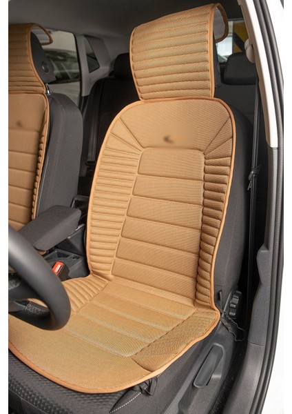 Volvo V60 Lüks Oto Koltuk Minderi Ön 2'li Set Taba Bumerang Serisi