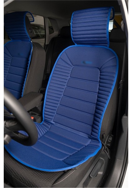 Seat Arosa Lüks Oto Koltuk Minderi Ön 2'li Set Mavi Bumerang Serisi