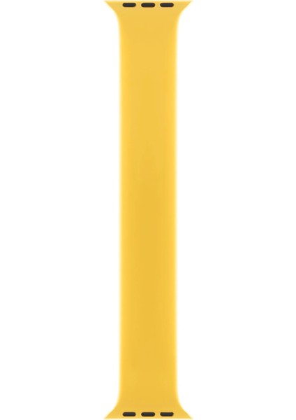 Watch 2 3 4 5 6 7 8 9 Se 42 44 45 49MM Uyumlu Solo Loop Silikon Kordon Sarı Large Beden