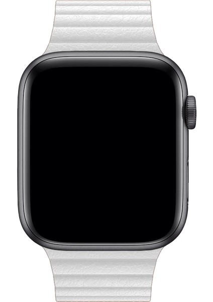 Watch 2 3 4 5 6 7 8 9 Se 42 44 45 49MM Uyumlu Klasik Deri Kordon Beyaz Kayış modelleri