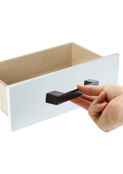 Mobilya Mutfak Dolabı Banyo Çekmece Dolap Kapak Kulpu Kulbu Siyah 128 mm Metal Kulp