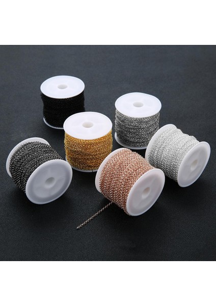 10 Metre 2 Mm Kuyruk Zinciri Uzatma Aksesuarları Bilezik Takı Yapımı 2 Mm 2 Mm (Yurt Dışından)