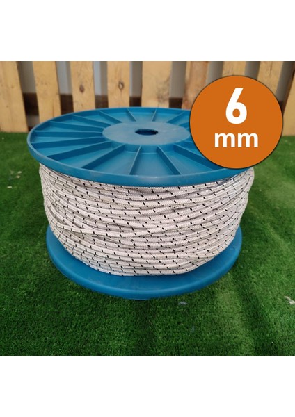 6 mm 10 Metre Örgü Halat Iskota Halat Denizci Tekne Halatı Salıncak İp Dağcı İp Halat