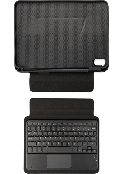 iPad 10. Nesil 2022 10.9" Uyumlu Klavyeli Kılıf Standlı Bluetooth Klavye Trackpad Keyboard