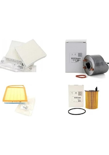 Peugeot 207 1.4 Hdi Euro 5 Filtre Bakım Seti Orijinal Psa