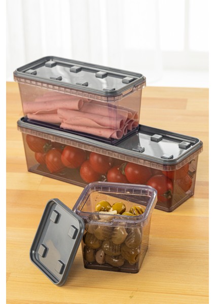 4lü 1,5 Litre Block Sızdırmaz Saklama Kabı Seti Antrasit fiyatları