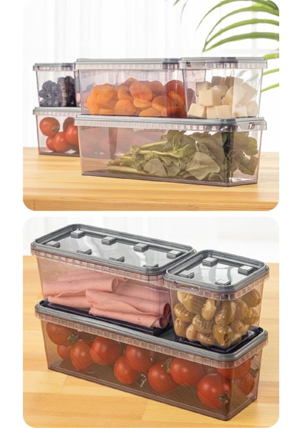 4lü 1,5 Litre Block Sızdırmaz Saklama Kabı Seti Antrasit modelleri