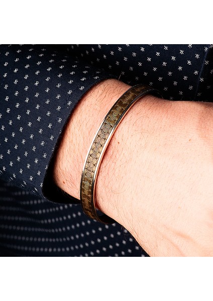 Altın Kaplama Gümüş Erkek Bilekliği modelleri
