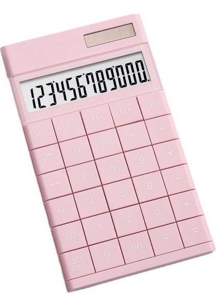 12 Basamaklı Güneş Enerjili Masaüstü Hesap Makinesi Slim Tasarım Pembe fırsatları