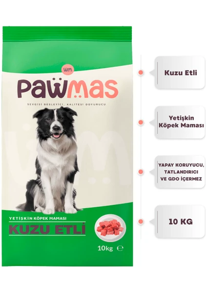 Kuzu Etli Yetişkin Köpek Maması 10 kg