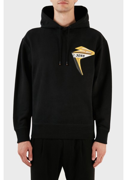 Pamuklu Kapüşonlu Arka Ön Baskılı Relax Fit Sweat Erkek Sweat 50497143 001