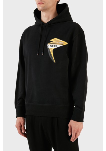 Pamuklu Kapüşonlu Arka Ön Baskılı Relax Fit Sweat Erkek Sweat 50497143 001 fiyatları