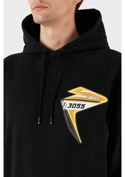 Pamuklu Kapüşonlu Arka Ön Baskılı Relax Fit Sweat Erkek Sweat 50497143 001 indirimleri