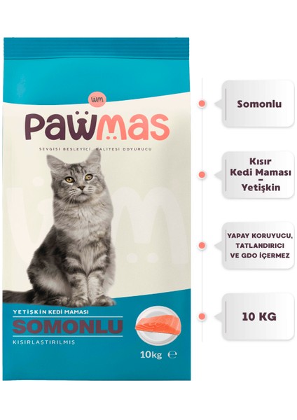 Somonlu Kısırlaştırılmış Yetişkin Kedi Maması 10 kg