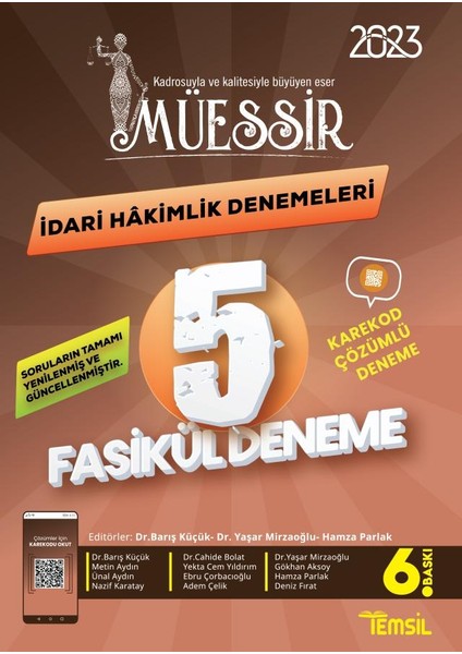 Müessir İdari Hakimlik Denemeleri - Çözümlü fiyatları