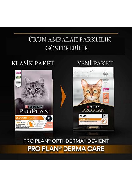 Pro Plan Derma Plus (Elegant Adult) Tüy Yumaği Kontrolü Somonlu Kedi Mamasi 10 kg