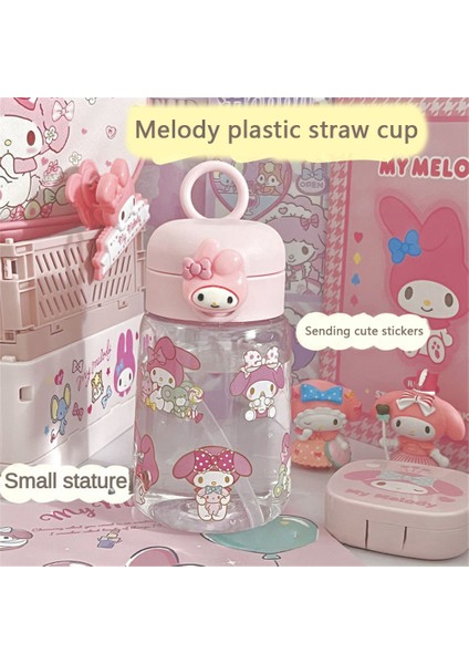 Sanrio Karikatür Yaz Spor Su Şişesi Kawaii Cinnamoroll Kuromi Anime Bomba Kapağı Düz Tüp Bardak (Yurt Dışından)