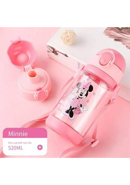 Children's Water Cup With Straw Kindergarten Baby Direct Drinking Water Bottle Cute Spider Man Portable Anti Drop Cup (Yurt Dışından)