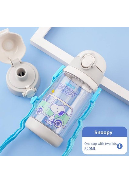 Children's Water Cup With Straw Kindergarten Baby Direct Drinking Water Bottle Cute Spider Man Portable Anti Drop Cup (Yurt Dışından)