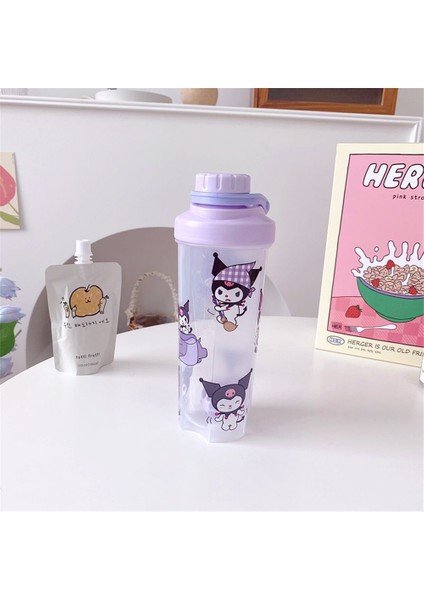 500/700ML Su Şişesi Etiket Bardak Büyük Kapasiteli Spor Su Şişesi Taşınabilir Plastik Bardak Anti-Damla Açık Içecek Aksesuarları (Yurt Dışından)