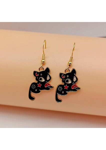 Stil 10 Sevimli Basit Karikatür Küçük Kedi Kitty Metal Düğme Küpe Kadınlar Için Moda Güzel Yavru Hayvan Küpe Parti Doğum Günü Takı (Yurt Dışından) fırsatları
