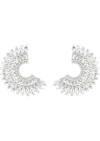 EH15921YS Yeni Rhinestones Çiçek Lüks Küpe Kadınlar Için Akşam Yemeği Parti Düğün Aksesuarları Moda Bildirimi Takı Dangle Küpe (Yurt Dışından)