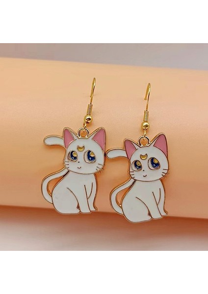 Stil 2 Sevimli Basit Karikatür Küçük Kedi Kitty Metal Düğme Küpe Kadınlar Için Moda Güzel Yavru Hayvan Küpe Parti Doğum Günü Takı (Yurt Dışından)
