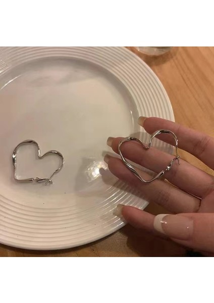 E412 Moda Kalp Paslanmaz Çelik Halka Küpe Kadınlar Için Punk Vintage Piercing Acier Inoxydable Küpe Kız Yılbaşı Hediyeleri (Yurt Dışından) indirimleri