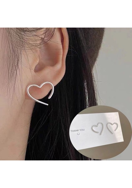 EL010 Moda Kalp Paslanmaz Çelik Halka Küpe Kadınlar Için Punk Vintage Piercing Acier Inoxydable Küpe Kız Için Noel Hediyeleri (Yurt Dışından)