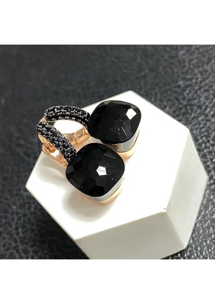 COLOR26 10.6mm Pomellato Nudo Küpe Siyah Tabanca Kaplama Kadınlar Için Ametist Siyah Oniks Damla Küpe Şeker Kare Kristal Küpe Hediye (Yurt Dışından) fırsatları