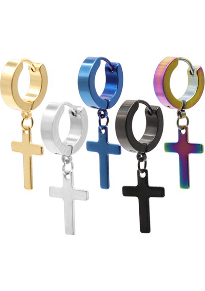 Stil 5 Moda Paslanmaz Çelik Çapraz Küpe Serin Kadınlar Kız Dostluk Hediyeler Için Punk Takı Aksesuarları (Yurt Dışından) fiyatları