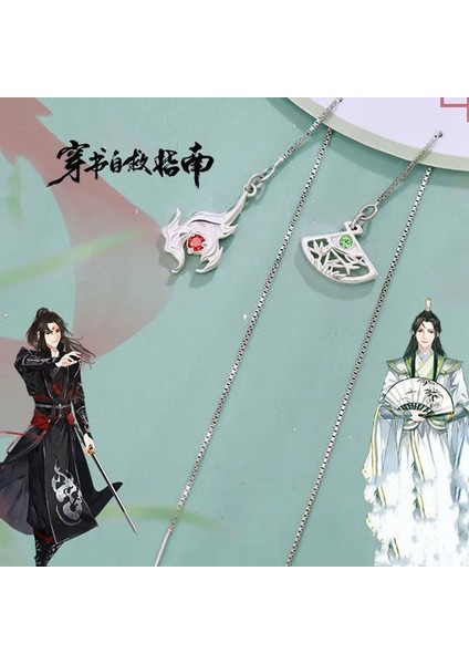 1 Çift Uzun Küpe Kadın Pislik Kötü Adam Kendini Tasarruf Sistemi Damızlık Küpe Kadınlar Için Parti Moda Anime Takı Shen Qingqiu Luo Binghe (Yurt Dışından)