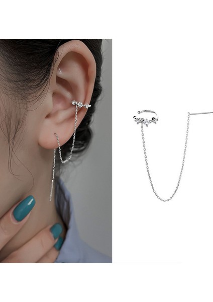 SE1333 Moda Uzun Geometrik Daire Kulak Zinciri Küpe Kadın Kore Tarzı Trendy Püskül Küpe Kpop Kadınlar Takı Parti Hediye (Yurt Dışından)